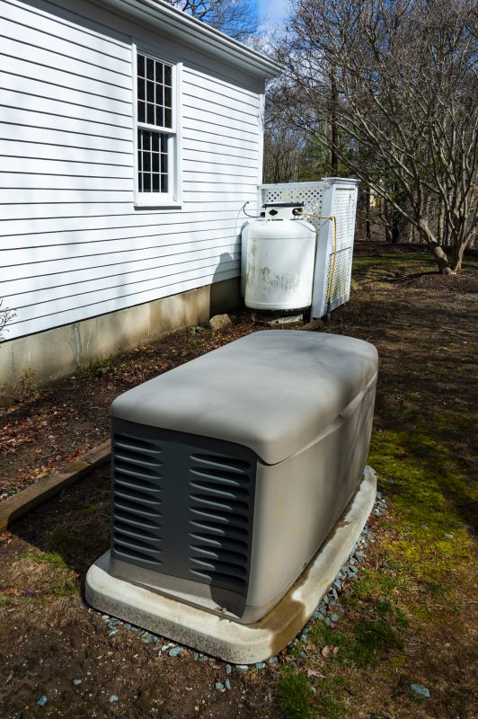 Residential Backup Generator Close-up